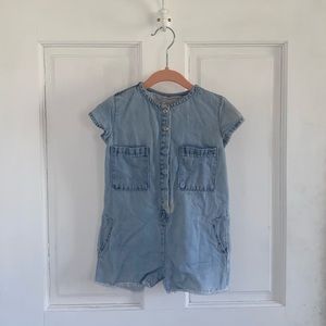 Zara Baby romper denim light blue shorts size 18-24 months